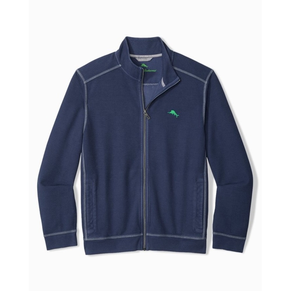 Tommy Bahama Montego Bay Full Zip Jacket Mens XXL Island Navy Blue ST227714 NEW